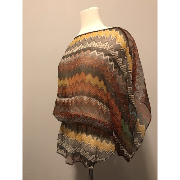 Parker Anthropologie Silk Multi-color Top W/Geometric Print, Size S - Picture 3 of 8